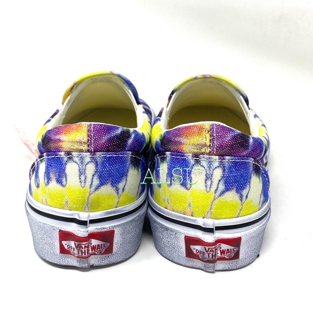 🎁 Santa’s Special 🎄 VANS Vans Classic Slip On Washed Tie-Dye Men’s VN0A4U3819X - Picture 7 of 8